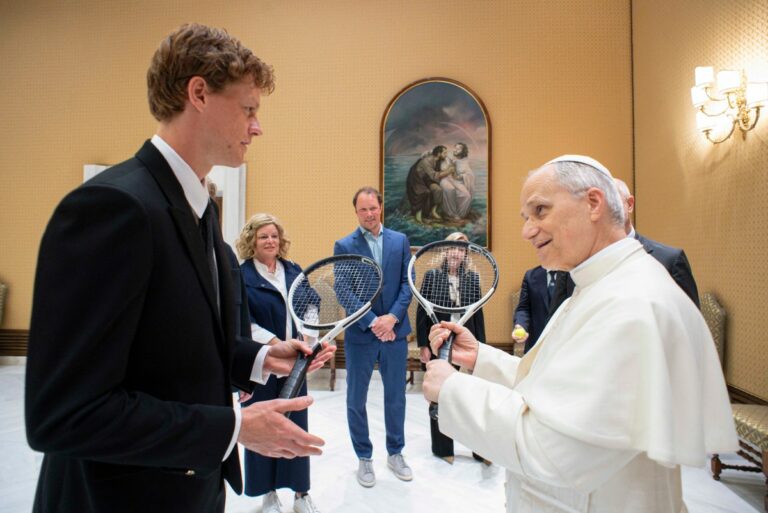 VATICAN-RELIGION-POPE-TENNIS-SINNER